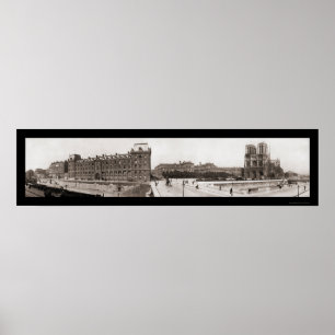 Poster Notre Dame in Paris Photo 1909