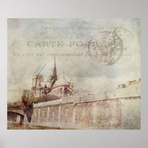 Poster Notre Dame Textured
