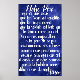 Poster Notre Père (A oração do Senhor em francês)