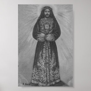 Pôster NotrePère Captive etsauvéJésus.Medinaceli Charcoil