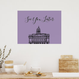 Poster Nottingham Floral Tone Sketch