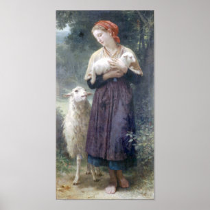 Poster Nouveau-ne de Bouguereau - de L'Agneau