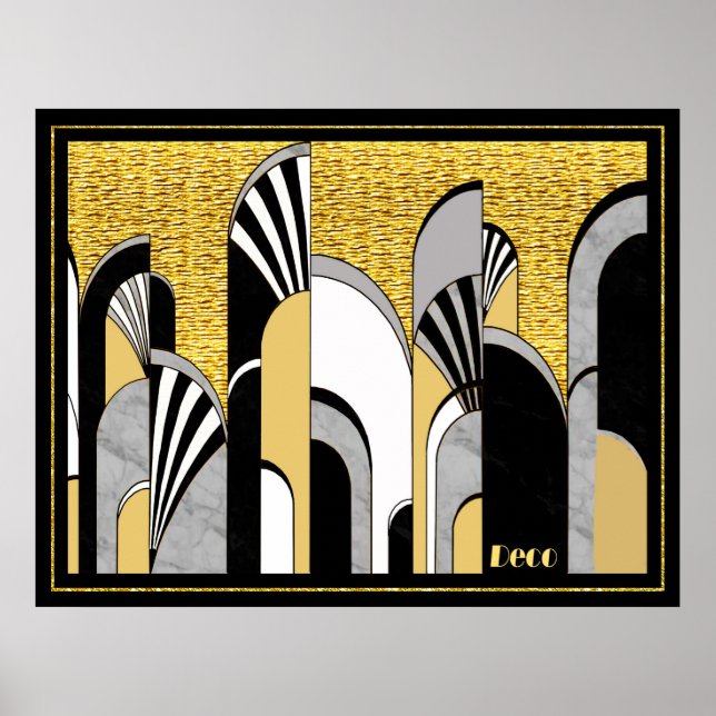 Poster Nova Abstrato Art Deco (Frente)