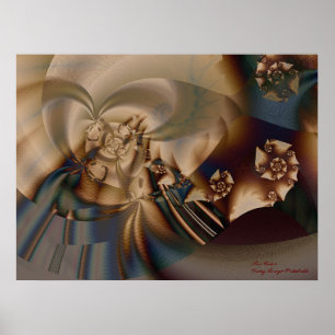 Pôster Nova Arte Fractal Abstrato 2