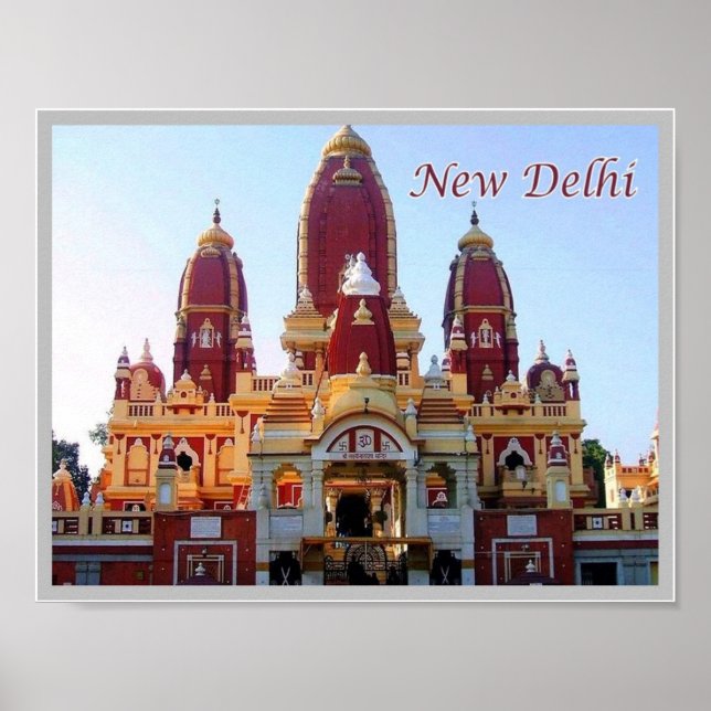Poster Nova Deli - Templo Laxminarayan - (Frente)