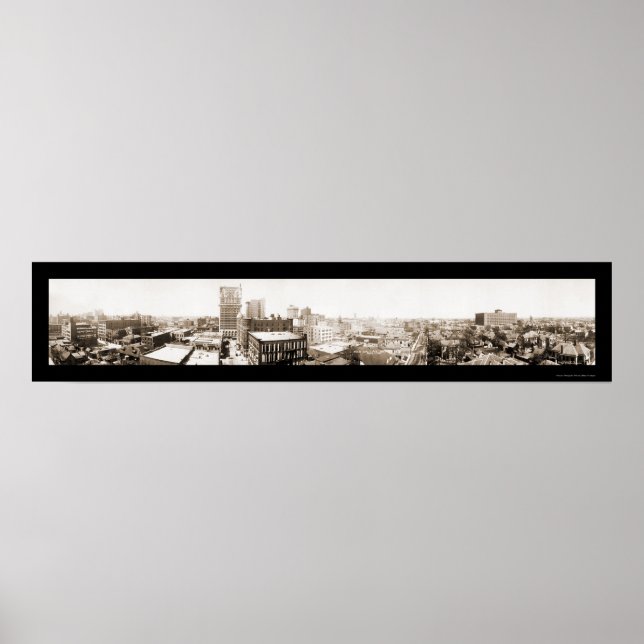 Poster Nova Foto Skyline Dallas TX 1913 (Frente)