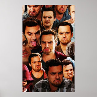 Poster Nova Garota - Nick Miller Collage