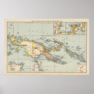 Pôster Nova Guiné, arquipélago do Papuan