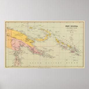 Pôster Nova Guiné e Solomon Island
