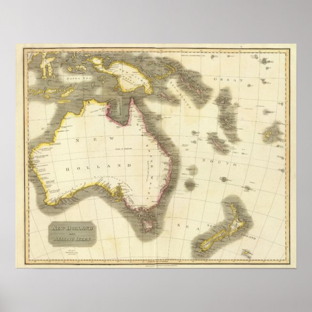 Pôster Nova Holanda, ilhas asiáticas (Frente)