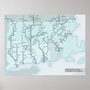 Poster Nova Inglaterra do sul flui 18 x 24
