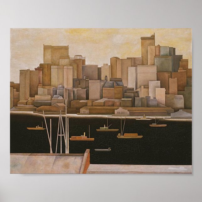 Poster Nova Iorque, Baixa Manhattan por Stefan Hirsch, 19 (Frente)