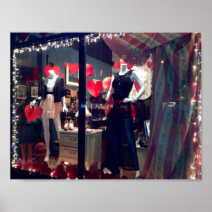 Pôster Nova Iorque Boutique Dia de os namorados da janela