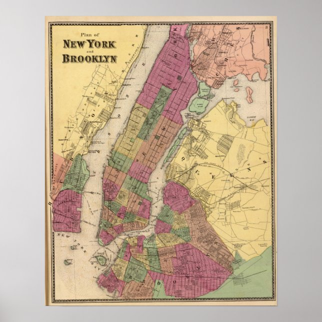 Poster Nova Iorque, Brooklyn (Frente)