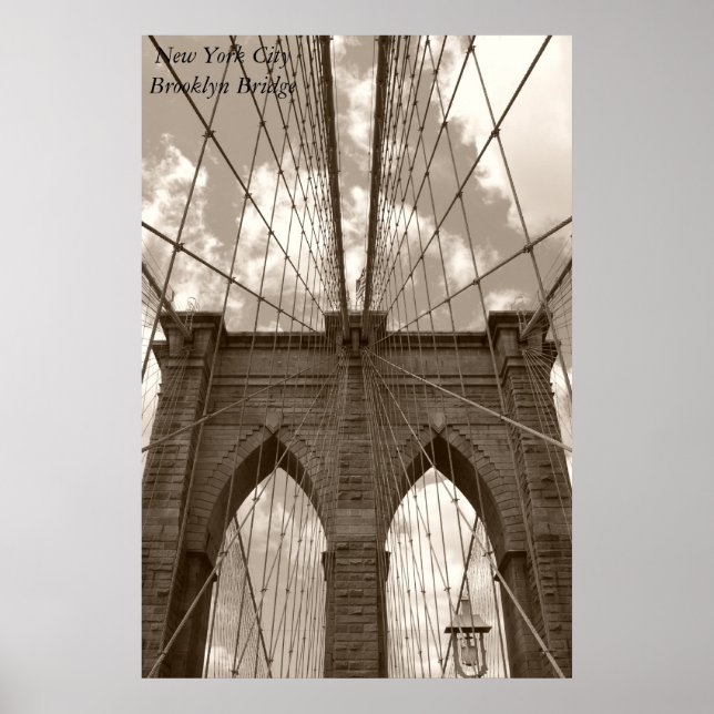 Poster Nova Iorque Brooklyn Bridge (Frente)