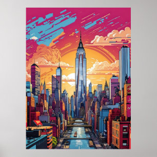 Poster Nova Iorque Cityscape Landcape