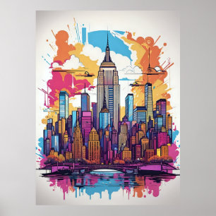 Poster Nova Iorque Cityscape Landcape