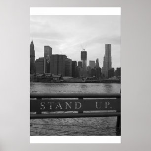 Poster Nova Iorque da torre da liberdade - "LEVANTE-SE "