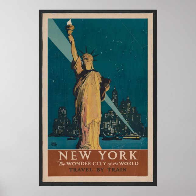 Poster Nova Iorque de Vintage (Frente)