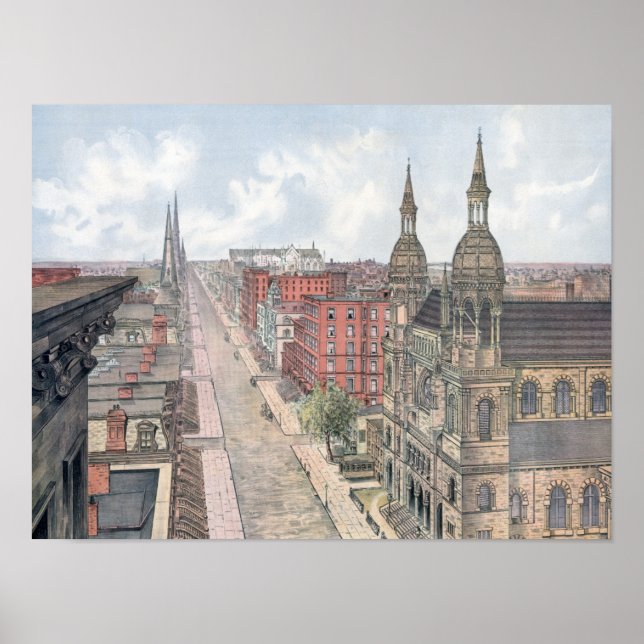 Poster Nova Iorque de Vintage (Frente)