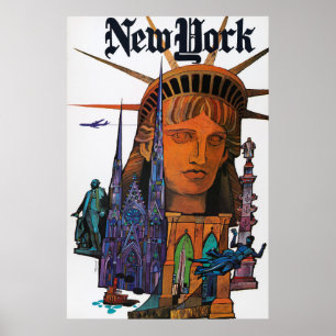 Poster Nova Iorque de Vintage
