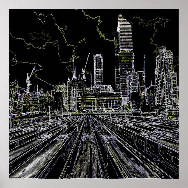Poster Nova Iorque desenhada (Frente)