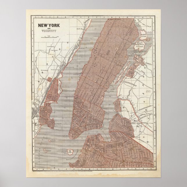 Pôster Nova Iorque e vizinhança (Frente)