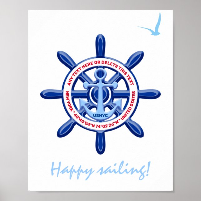 Poster Nova Iorque, Estados Unidos, Personalizável, Viage (Frente)