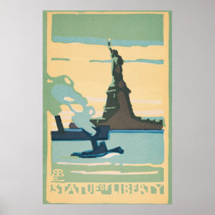 Poster Nova Iorque - Estátua da Liberdade (1916)