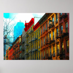 Poster Nova Iorque "Hell's Kitchen District Street"