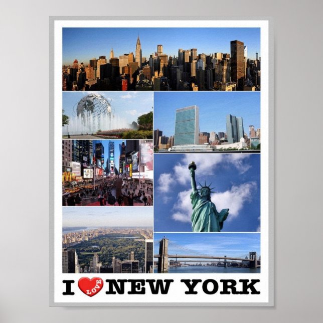 Poster Nova Iorque - I Love - United States - (Frente)
