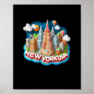 Poster Nova Iorque In Usa Sticker