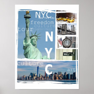 Poster Nova Iorque Nyc Manhattan do Elegante Moderno