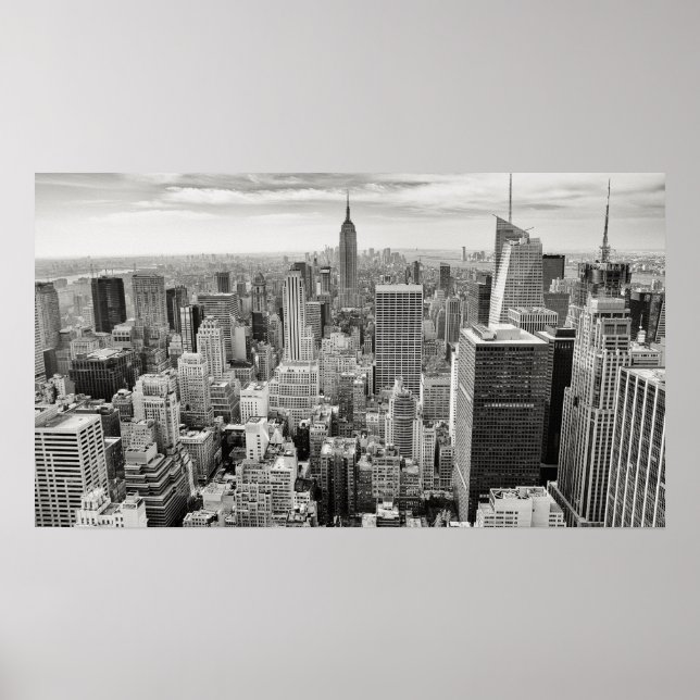 Poster - Nova Iorque Skyline B/W (Frente)