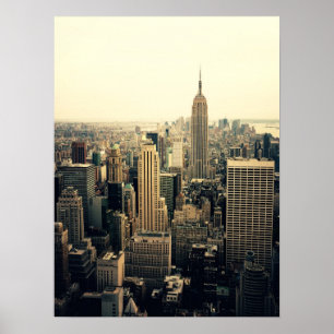 Poster Nova Iorque Skyline Midtown, Médio