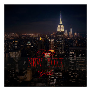 Pôster Nova Iorque Skyline Poster - Impressora a Wall Art