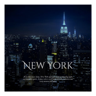 Pôster Nova Iorque Skyline Poster - Impressora a Wall Art