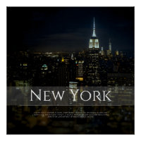 Nova Iorque Skyline Poster - Impressora a Wall Art