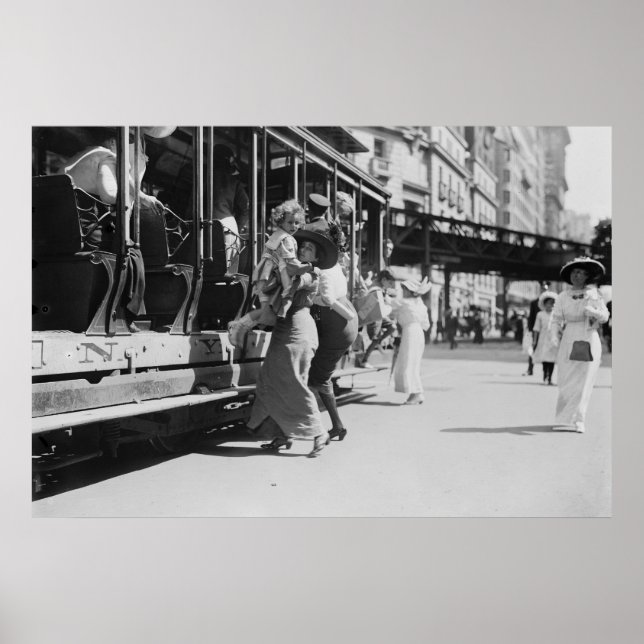 Pôster Nova Iorque Streetcar, 1913 (Frente)