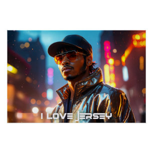 PÔSTER NOVA JERSEY - EU AMO JERSEY