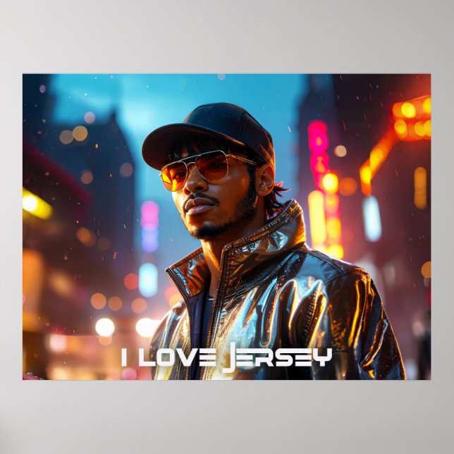 POSTER NOVA JERSEY - EU AMO JERSEY (Frente)