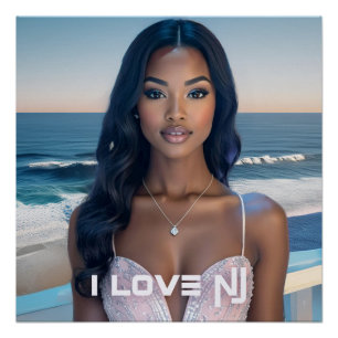 PÔSTER NOVA JERSEY - EU AMO NJ