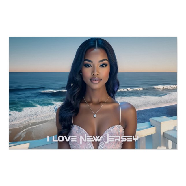 PÔSTER NOVA JERSEY - EU AMO NOVA JERSEY (Frente)