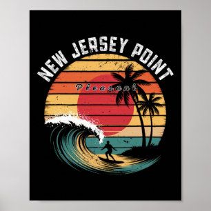 Poster Nova Jersey Ponto Praia Agradável Surfar