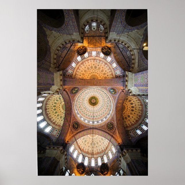 Pôster Nova Mesquita Interior em Istambul (Frente)