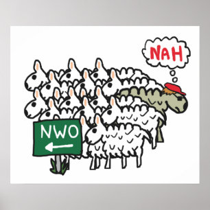 Poster Nova Ordem Mundial Anti-NWO