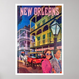 Poster Nova Orleans, casal a pé