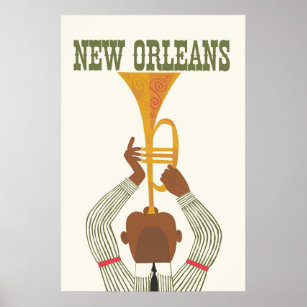 Pôster Nova Orleans,Jazz,Poster de viagens