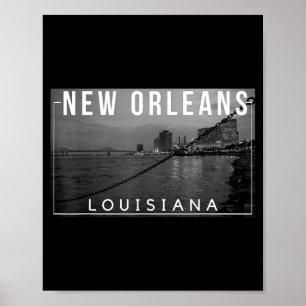 Poster Nova Orleans Louisiana Mardi Gras 504 Jazz Linha d