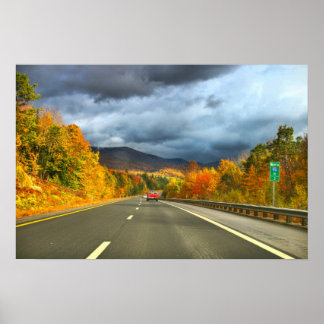 Pôster nova queda de hampshire folhagem árvores de outono